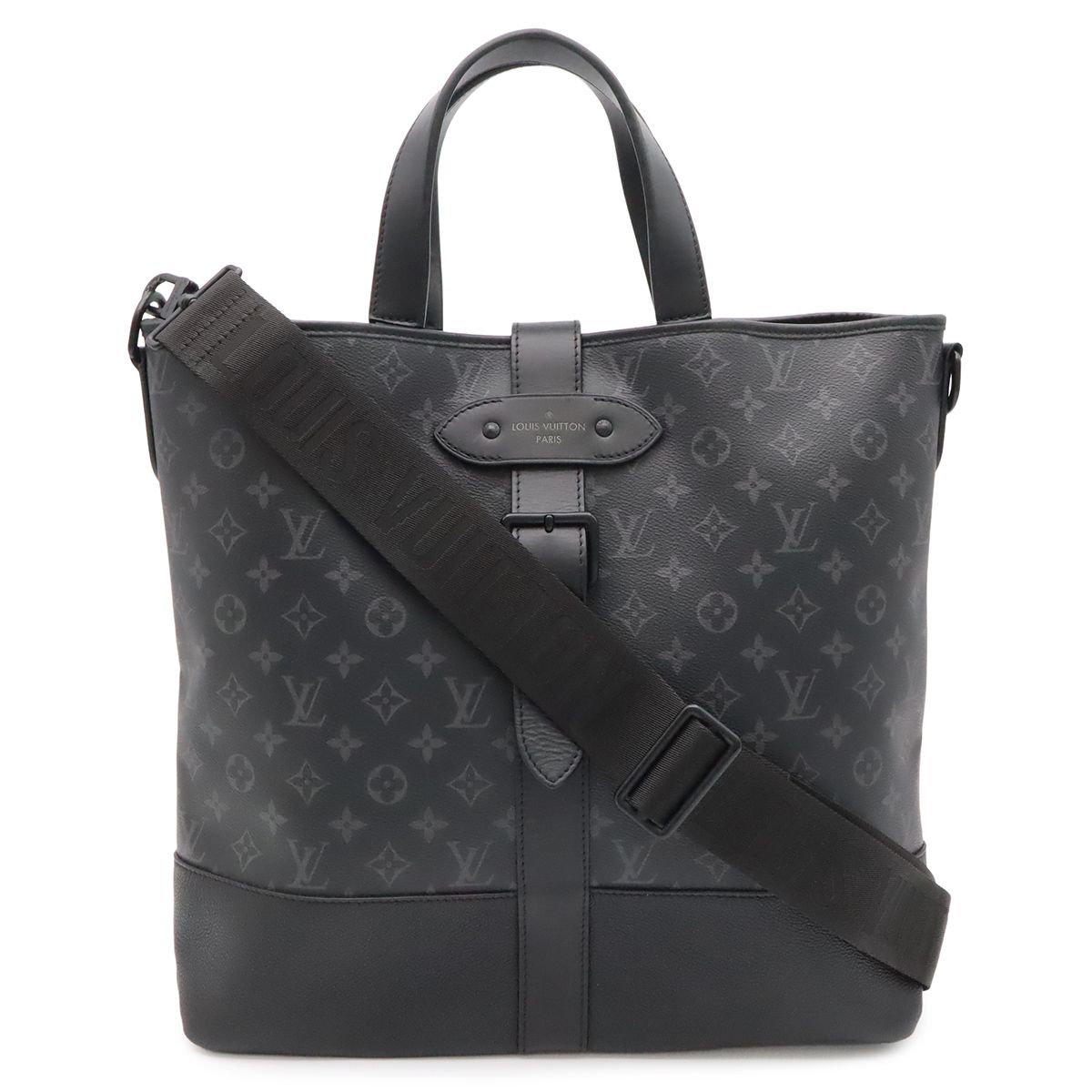 Louis Vuitton Monogram Eclipse Saumur Tote Large 2-Way Shoulder Bag Business