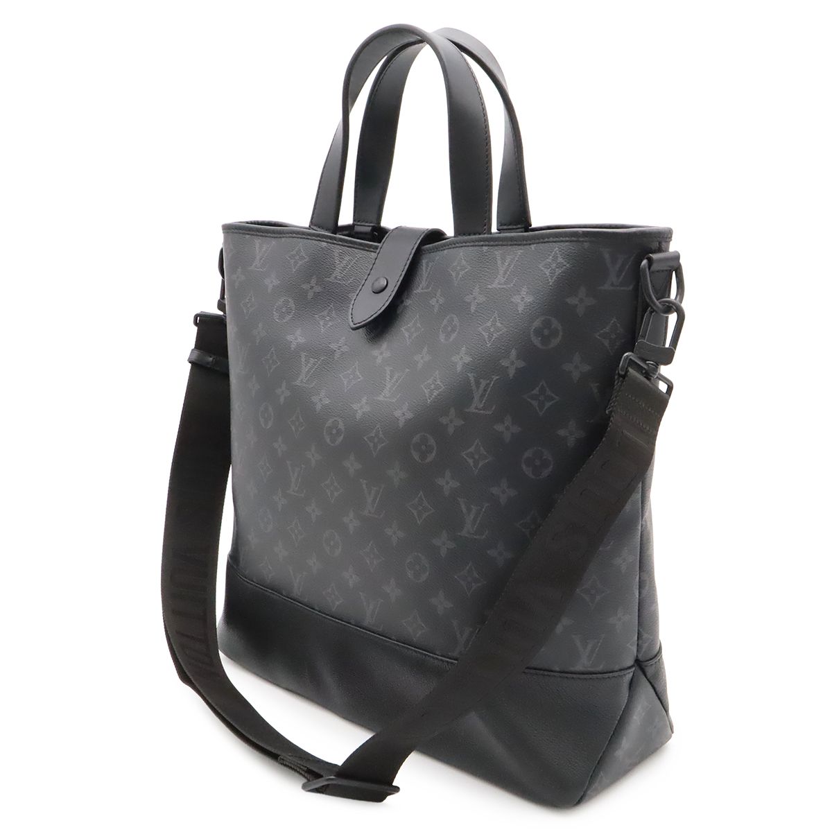 Louis Vuitton Monogram Eclipse Saumur Tote Large 2-Way Shoulder Bag Business — view 2