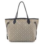 Louis Vuitton Monogram Idylle Neverfull MM Tote Shoulder Bag Canvas Navy