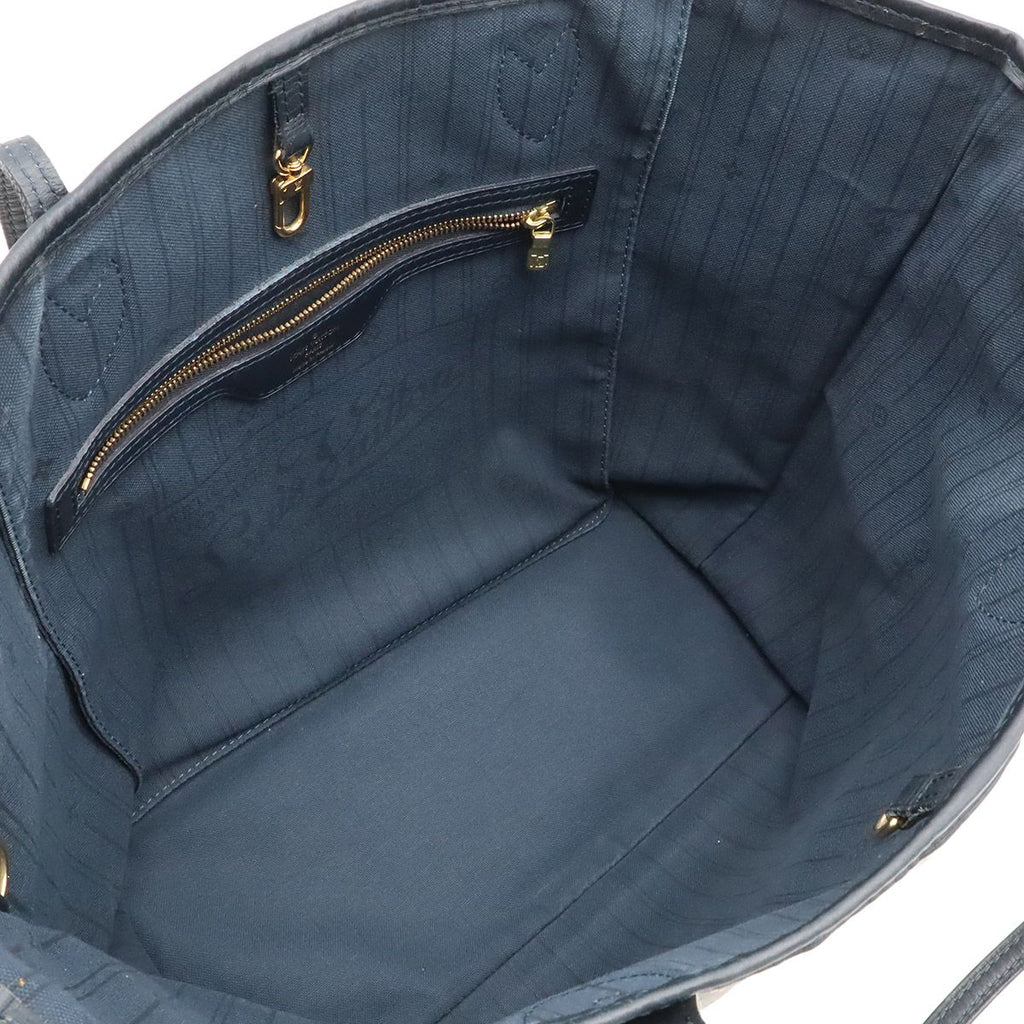 Louis Vuitton Monogram Idylle Neverfull MM Tote Shoulder Bag Canvas Navy — view 5