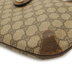Gucci Vintage GG Plus Sherry Line Shoulder Bag Pochette 2-Way Clutch Beige — view 3