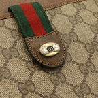 Gucci Vintage GG Plus Sherry Line Shoulder Bag Pochette 2-Way Clutch Beige — view 6