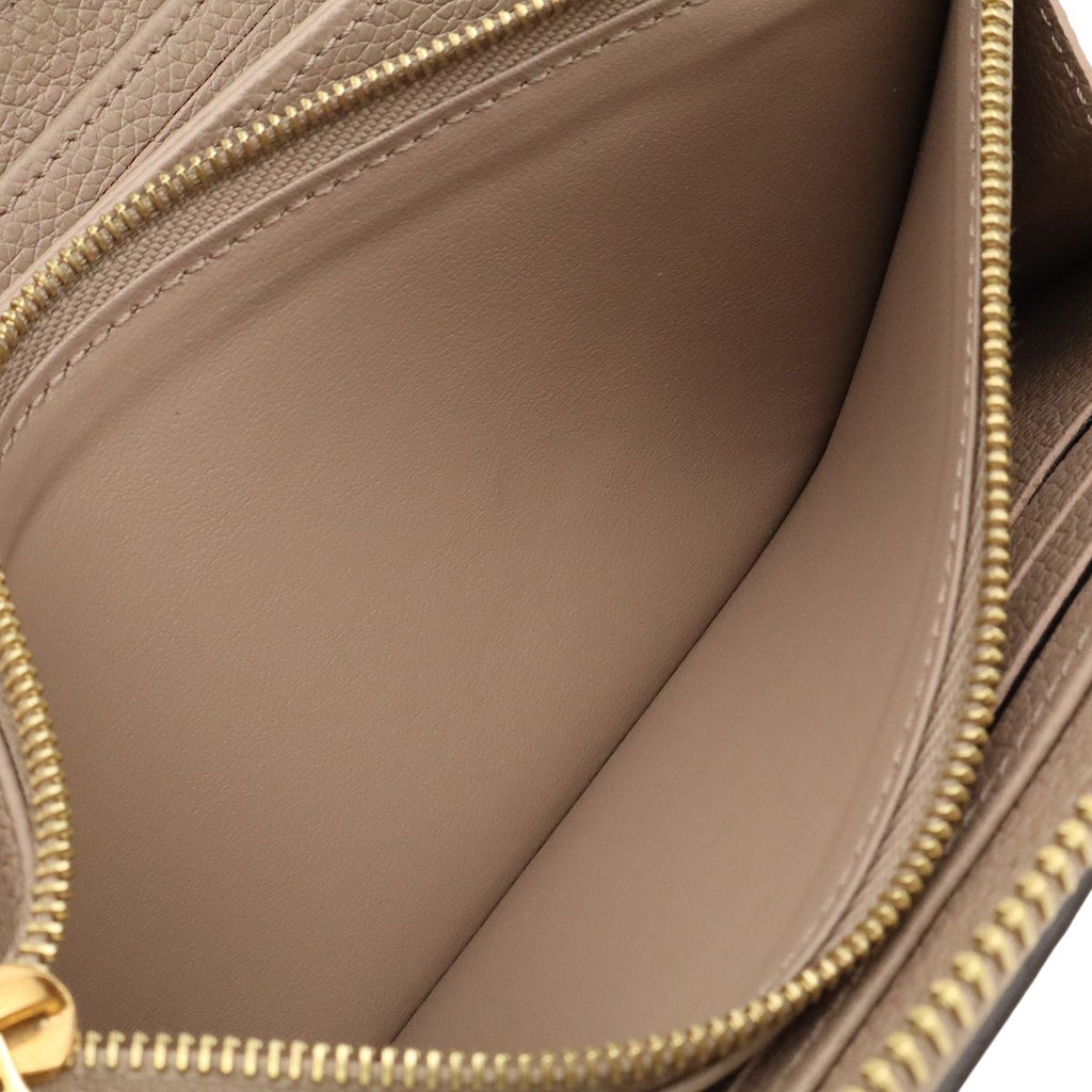 Louis Vuitton Monogram Empreinte Zippy Wallet Zip Around Bicolor Tourterelle — view 6