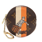 Louis Vuitton Monogram Groom Porte Monnaie Rond Coin Purse Round Bellboy Print