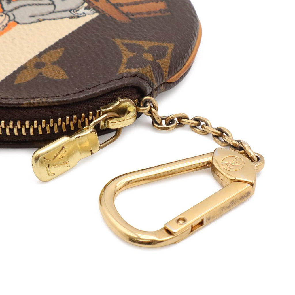 Louis Vuitton Monogram Groom Porte Monnaie Rond Coin Purse Round Bellboy Print — view 4