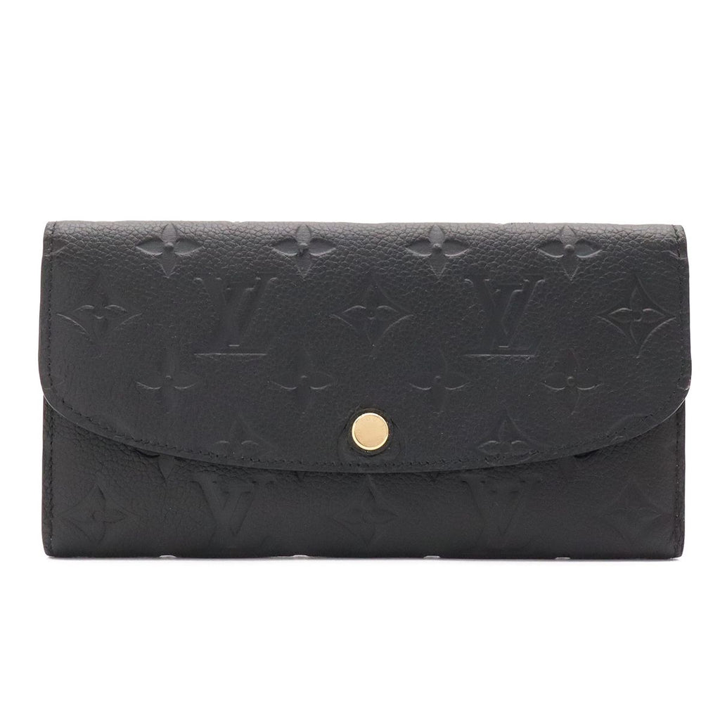 Louis Vuitton Monogram Empreinte Portefeuille Emily Wallet Bifold Noir Black