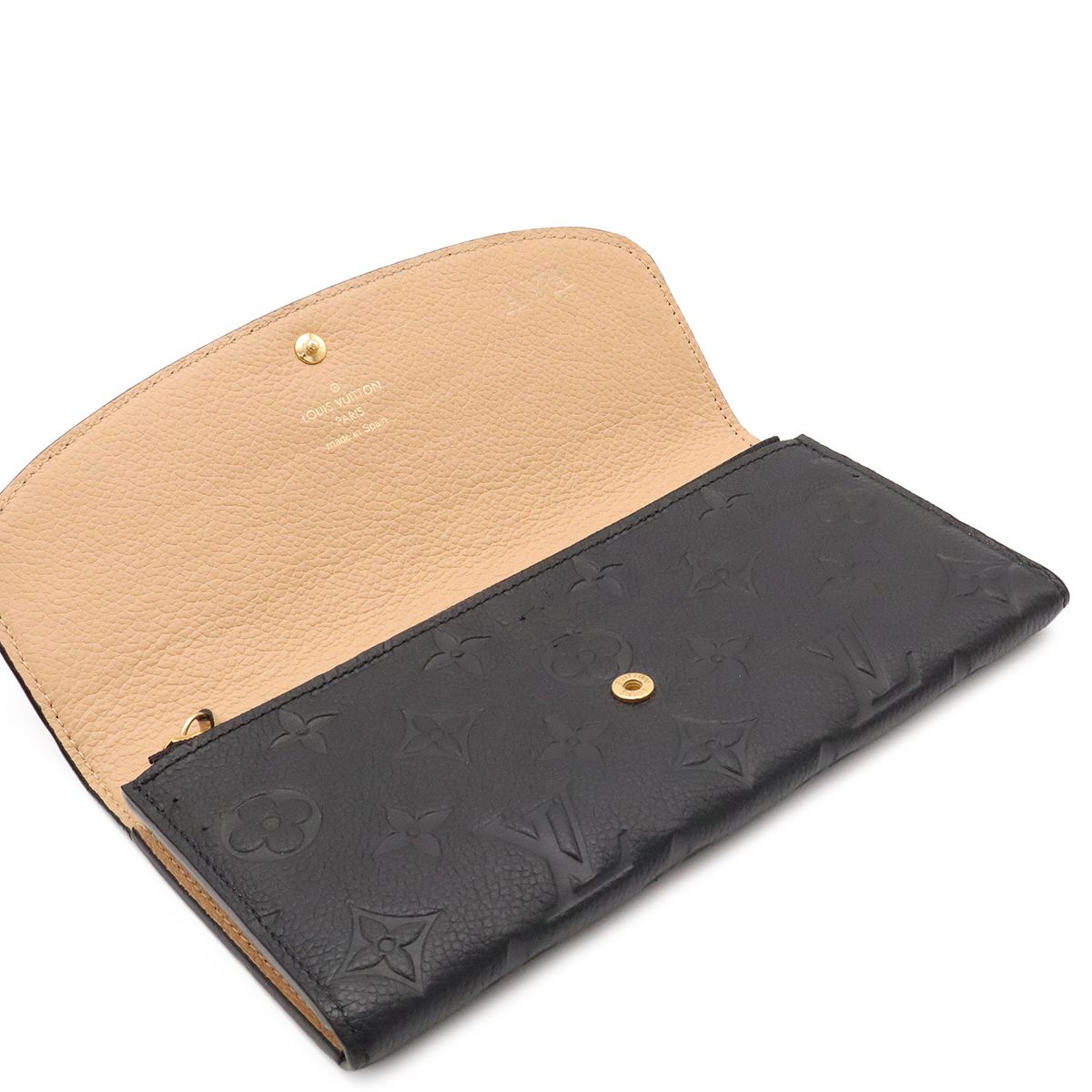 Louis Vuitton Monogram Empreinte Portefeuille Emily Wallet Bifold Noir Black — view 5