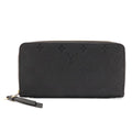 Louis Vuitton Monogram Empreinte Zippy Wallet Zip Around Leather Noir Black