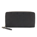 Louis Vuitton Monogram Empreinte Zippy Wallet Zip Around Leather Noir Black