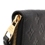 Louis Vuitton Monogram Empreinte Zippy Wallet Zip Around Leather Noir Black — view 4