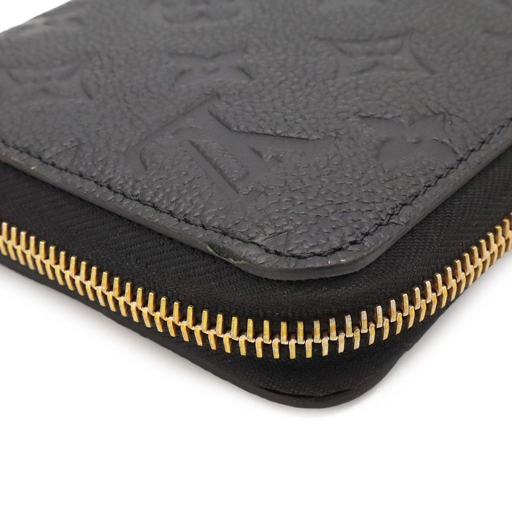 Louis Vuitton Monogram Empreinte Zippy Wallet Zip Around Leather Noir Black — view 3