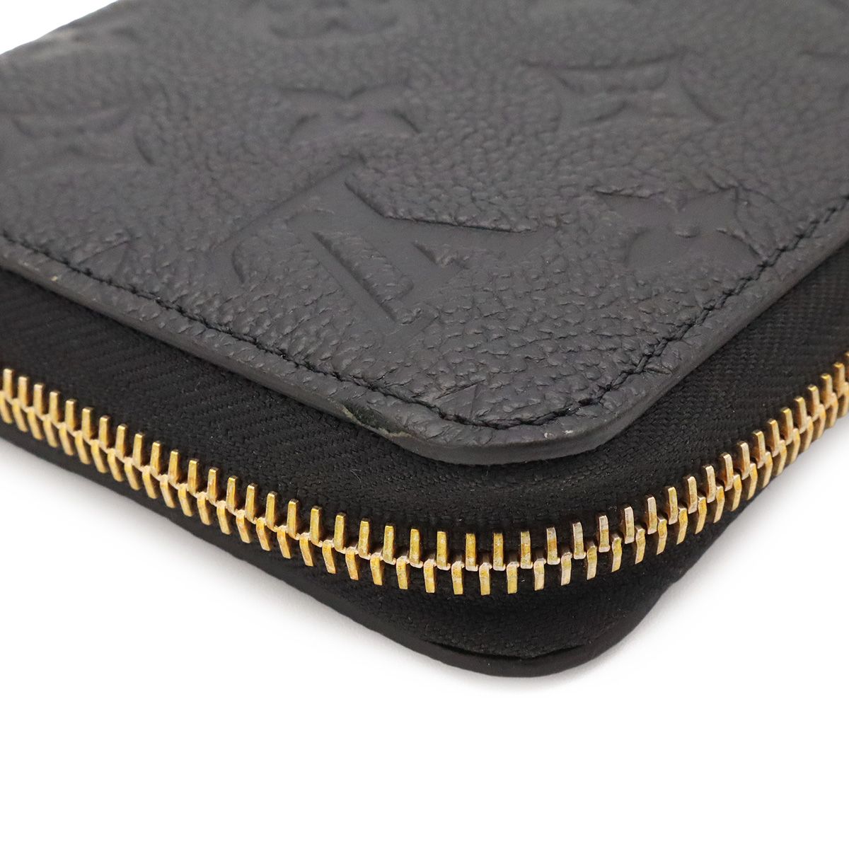 Louis Vuitton Monogram Empreinte Zippy Wallet Zip Around Leather Noir Black — view 3