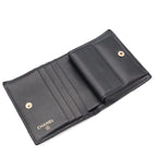 Chanel Metiers D'art Collection Quilted CC Logo Compact Wallet Bifold Caviar — view 6