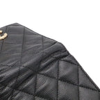Chanel Metiers D'art Collection Quilted CC Logo Compact Wallet Bifold Caviar — view 5