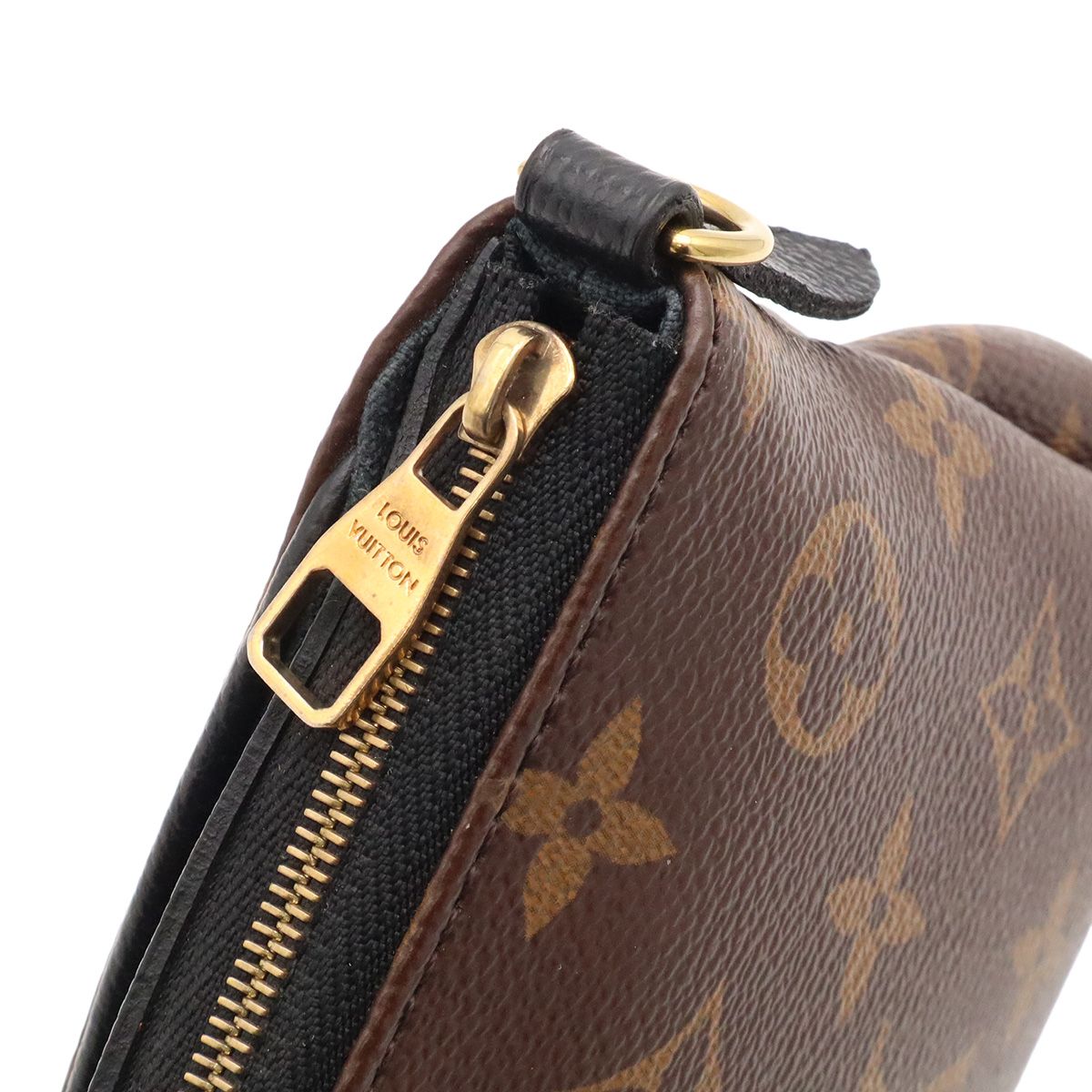 Louis Vuitton Monogram Pallas Clutch Shoulder Bag Chain 2-Way Noir Black — view 6