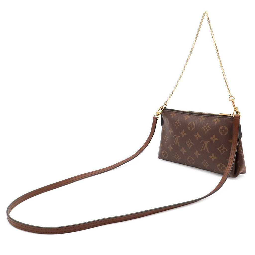 Louis Vuitton Monogram Pallas Clutch Shoulder Bag Chain 2-Way Noir Black — view 2