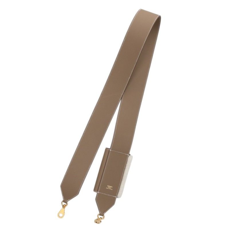 Hermes Kelly Pochette Bandouliere Swift Etoupe Shoulder Strap — view 2