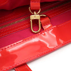 Louis Vuitton Monogram Vernis Wilshire PM Tote Bag Patent Calfskin Rose Pop — view 7