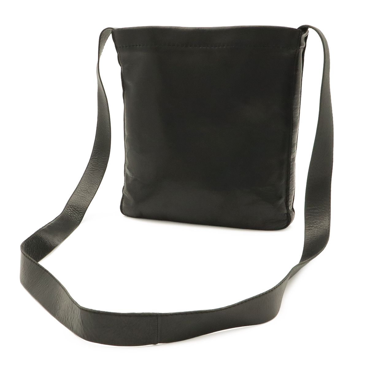 Hermes Tudu Shoulder Bag Pochette Crossbody Leather Black — view 2