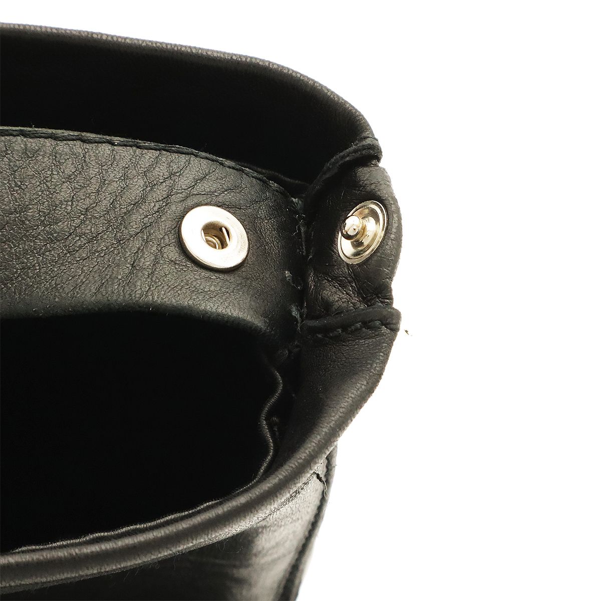 Hermes Tudu Shoulder Bag Pochette Crossbody Leather Black — view 5