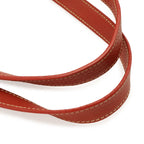 Prada Logo Tote Shoulder Bag Nylon Leather Red Gold — view 4