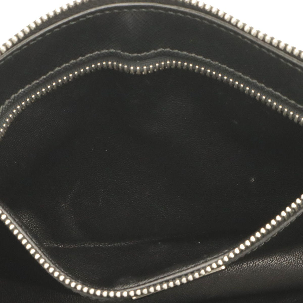 Prada Porter Collaboration Saffiano Clutch Leather Nero Black Silver — view 8