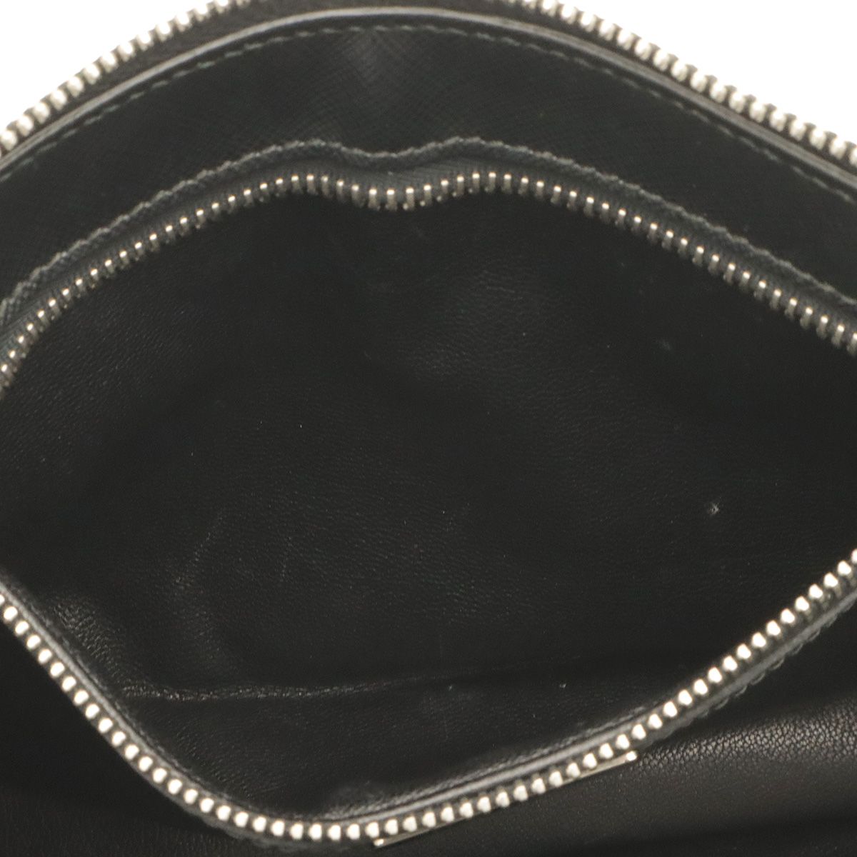 Prada Porter Collaboration Saffiano Clutch Leather Nero Black Silver — view 8