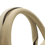Gucci GG Logo Tote Large Boston Bag Purse Fabric Leather Ivory Cream — view 4