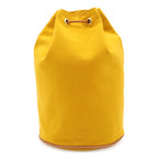 Hermes Polochon Mimile PM Shoulder Bag Drawstring Canvas Leather Yellow