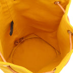 Hermes Polochon Mimile PM Shoulder Bag Drawstring Canvas Leather Yellow — view 8