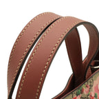 Gucci GG Blooms Supreme Flower Floral Tote 2-Way Shoulder Bag Leather Khaki — view 4