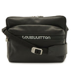 Louis Vuitton Taiga Messenger PM Shoulder Bag Crossbody Ardoise Black Silver