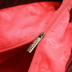 Chanel Cambon Line CC Logo Large Tote Shoulder Bag Soft Calfskin Black Pink — view 6