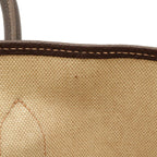 Hermes Garden Party PM Tote Shoulder Bag Toile H Leather Natural Dark Brown — view 7