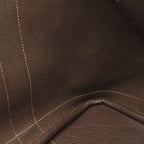 Hermes Garden Party PM Tote Shoulder Bag Toile Officier Leather Dark Brown — view 7