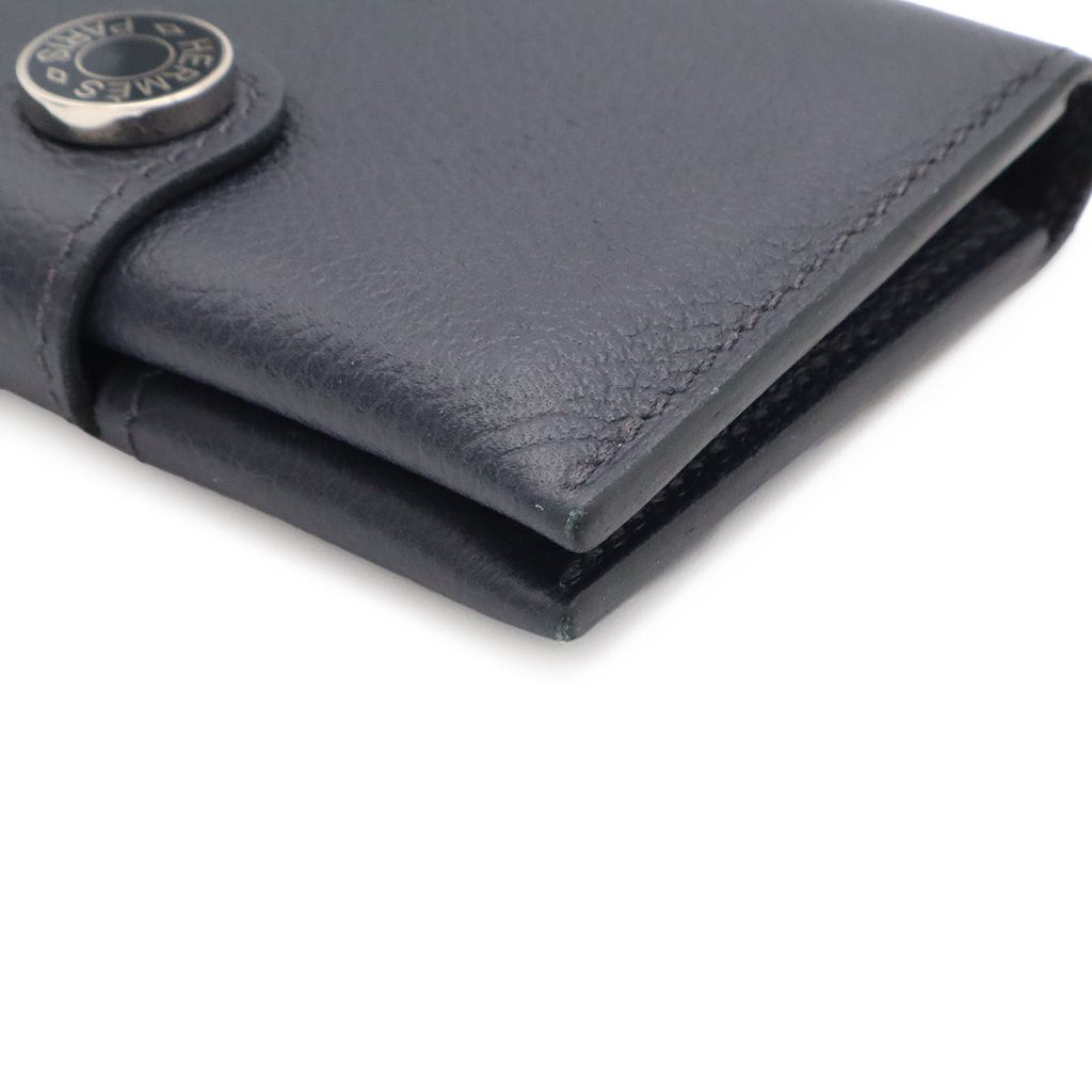 Hermes M S Card Case Business Voever Color Evercolor Leather Navy — view 3