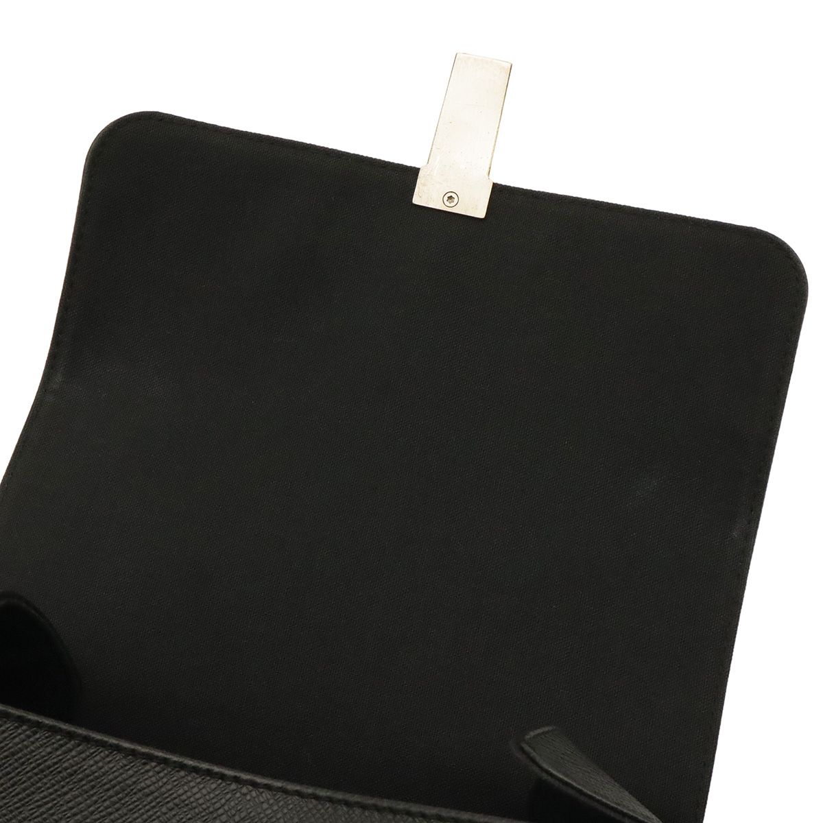 Louis Vuitton Taiga Shoulder Bag Crossbody Leather Ardoise Black — view 7