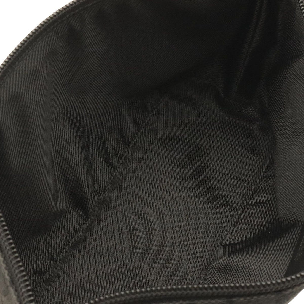 Gucci GG Canvas Pouch Sub Handbag Party Black Silver — view 8