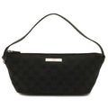 Gucci GG Canvas Pouch Sub Handbag Party Black Silver