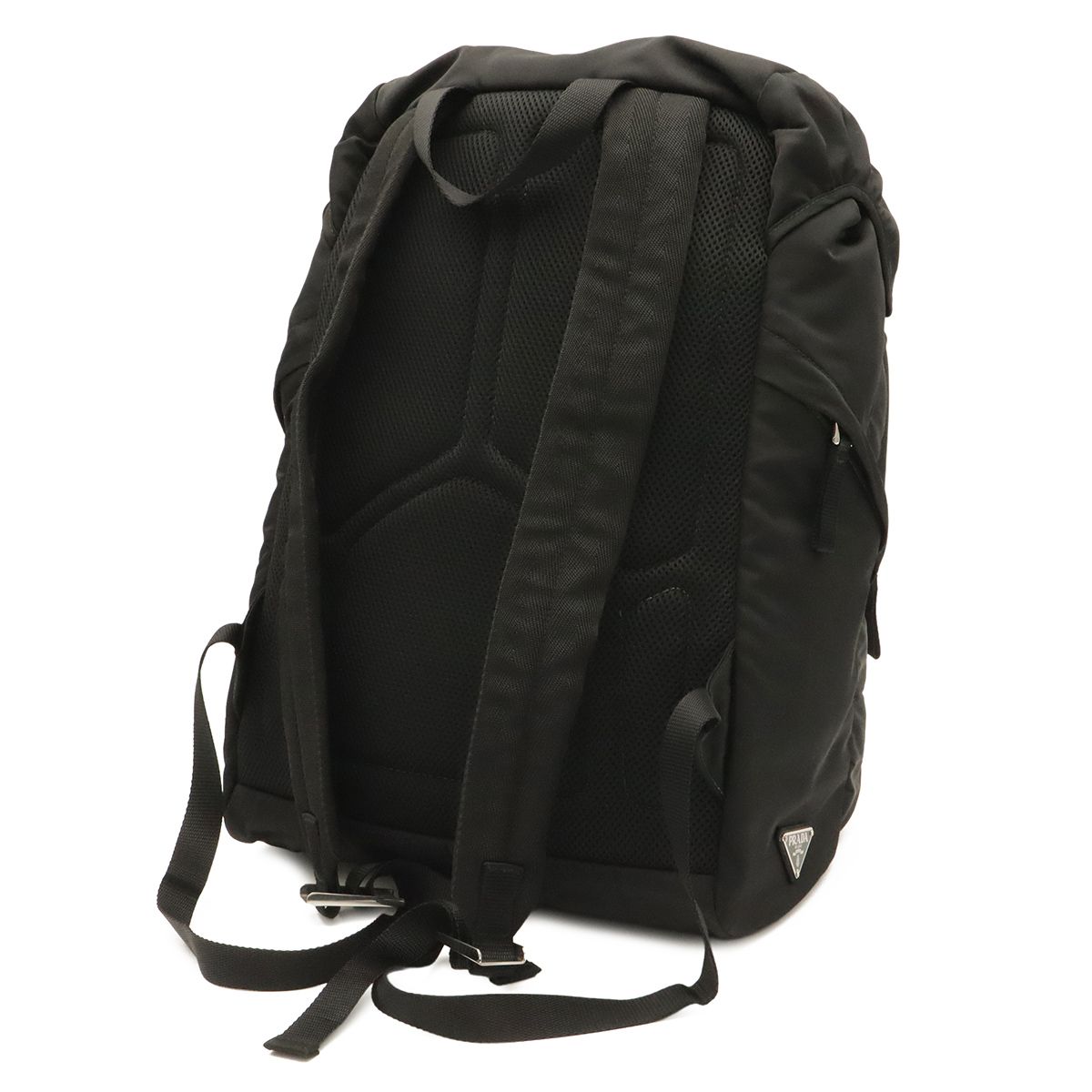 Prada Backpack Shoulder Bag Nylon Leather Nero Black Silver — view 2