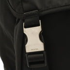 Prada Backpack Shoulder Bag Nylon Leather Nero Black Silver — view 6