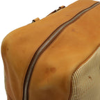 Hermes Boston Bag Purse Travelbag Crinoline Voga River Leather Natural Light — view 6