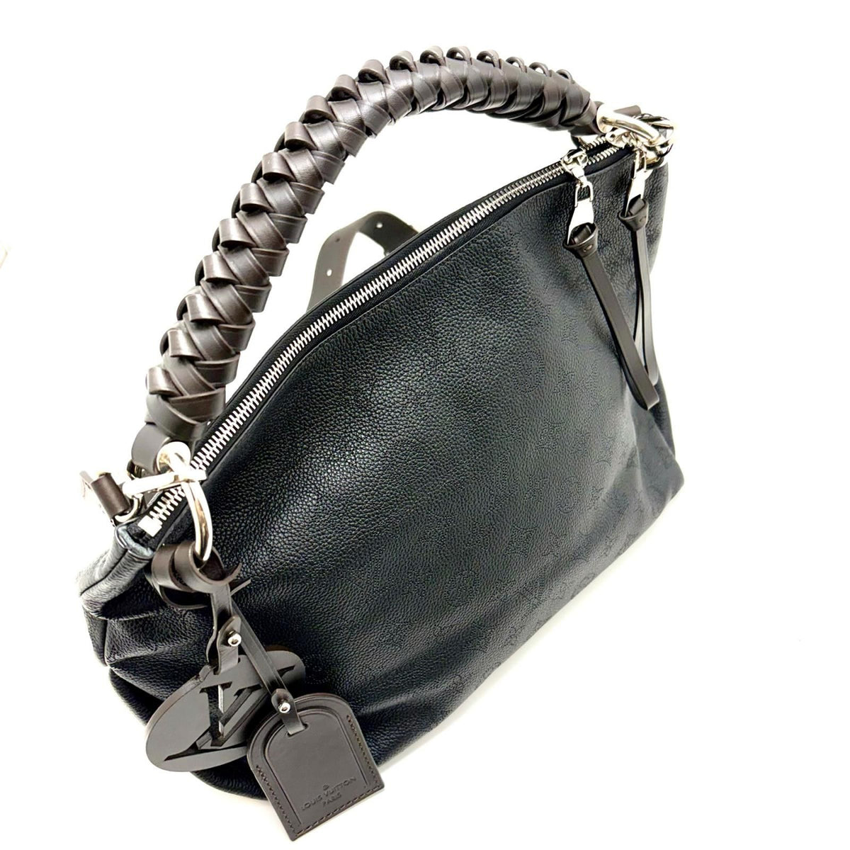 Louis Vuitton Beauvre Hobo Mahina Black Shoulder Bag Monogram Silver — view 2