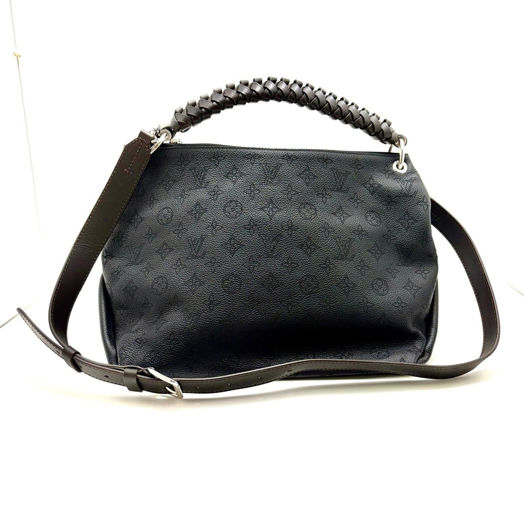 Louis Vuitton Beauvre Hobo Mahina Black Shoulder Bag Monogram Silver — view 3