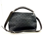 Louis Vuitton Beauvre Hobo Mahina Black Shoulder Bag Monogram Silver — view 3