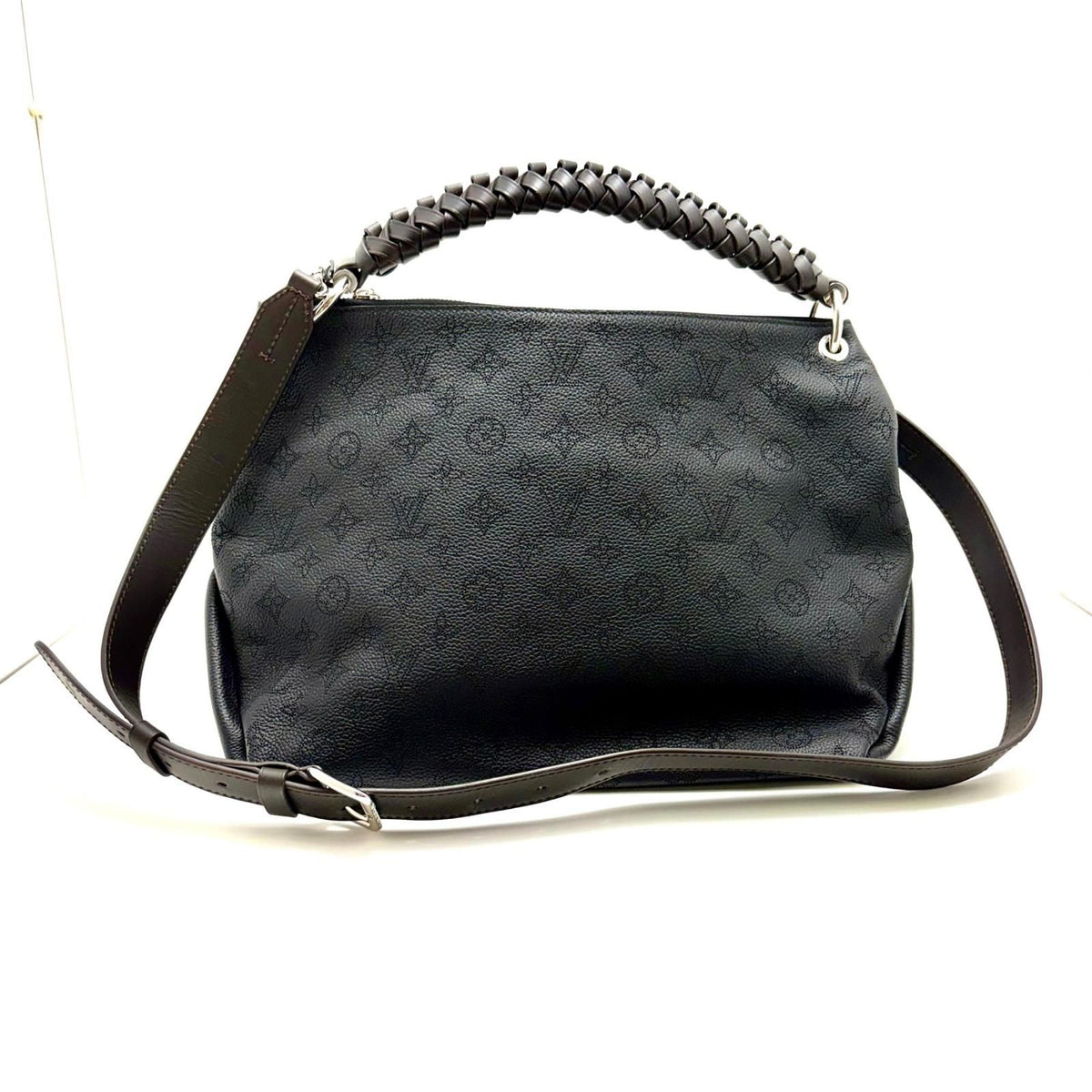 Louis Vuitton Beauvre Hobo Mahina Black Shoulder Bag Monogram Silver — view 3
