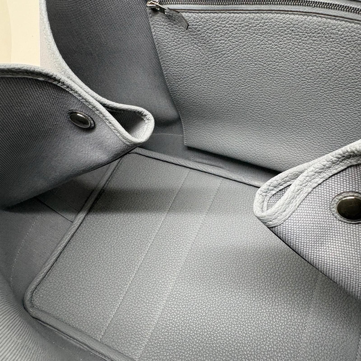 Hermes Garden Party 41 Gray Pantin Silver Toile Negonda Tote Bag — view 6