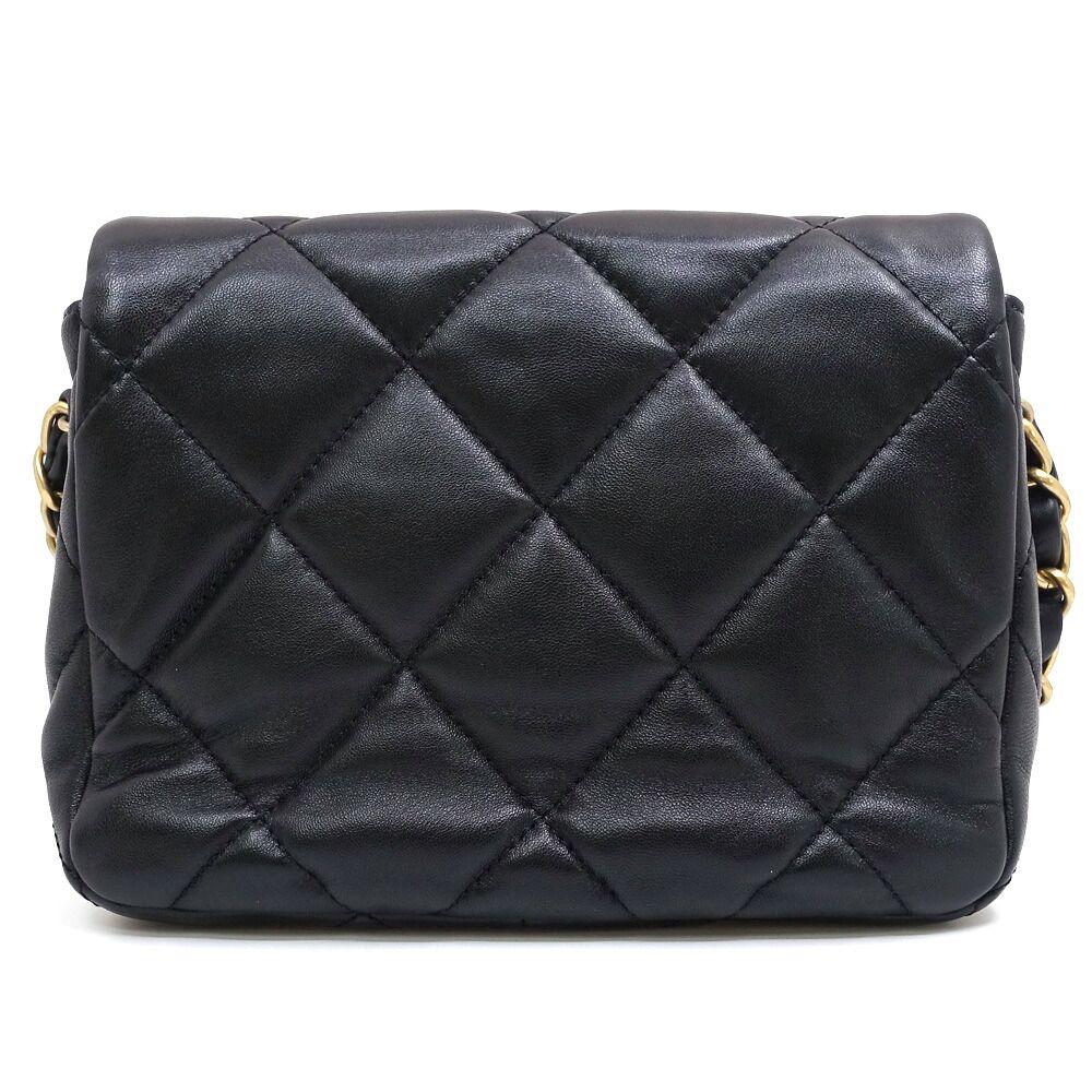 Chanel Heart Lock Chain Shoulder Bag Lambskin BK — view 2