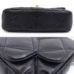 Chanel Heart Lock Chain Shoulder Bag Lambskin BK — view 4