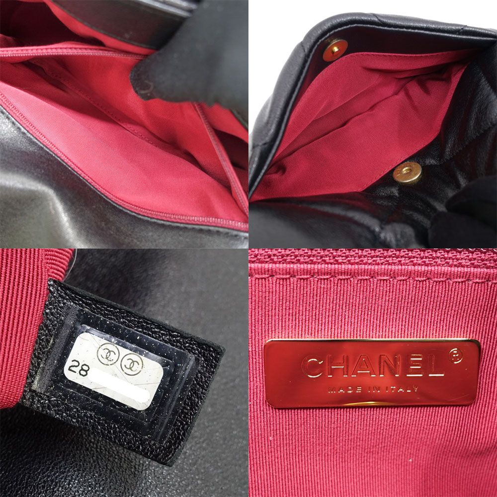 Chanel 19 Dixneuf Lambskin BK GD Silver Shoulder Bag — view 7